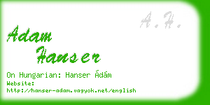adam hanser business card